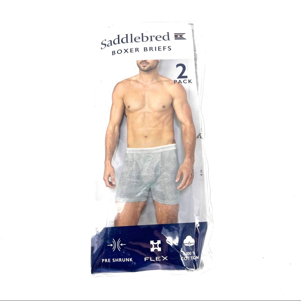 Belk Men's Saddlebred 2-Pack Boxer Brief - L - Picture 2 of 6